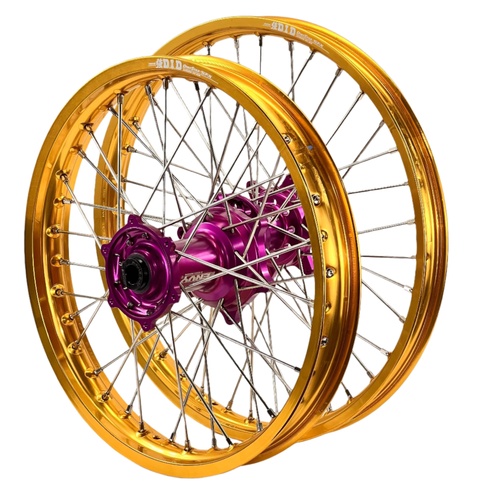 DID ENVY Gold/Purple 21/19 Wheel Set for Honda CR500R 1989-1994