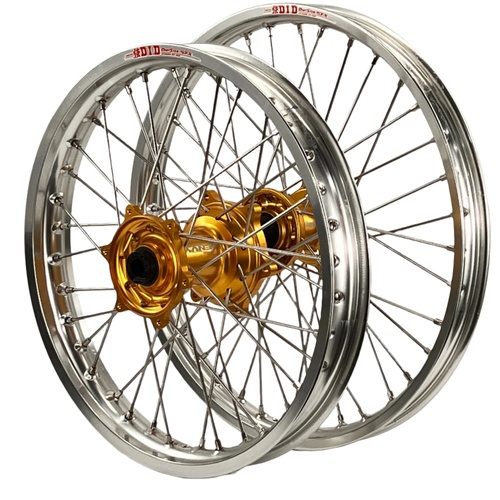 DID ENVY Silver/Gold 21/19 Wheel Set for Kawasaki KX500 1993-2004