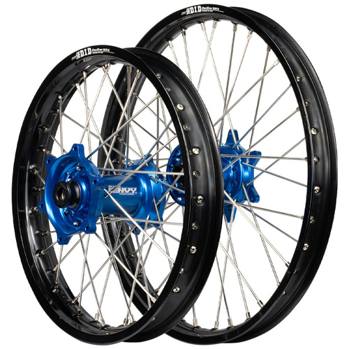 DID ENVY Black/Blue 21/18 Wheel Set for Yamaha YZ250X 2016-2025