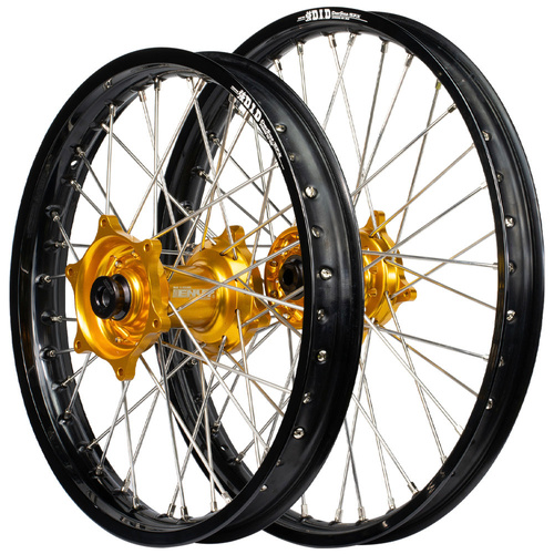 DID ENVY Black/Gold 21/18 Wheel Set for Yamaha YZ250X 2016-2025