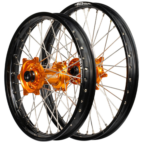 DID ENVY Black/Orange 21/18 Wheel Set for Husqvarna TC 125 2016-2022