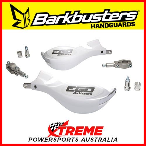 Barkbusters EGO Mini Handguard Two Point Mount Straight 22mm White EGO-004-00-WH