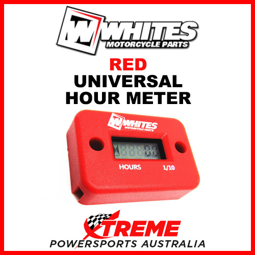Whites MX Hour Meter Red Universal Enduro Motocross Off Road Dirt Bike