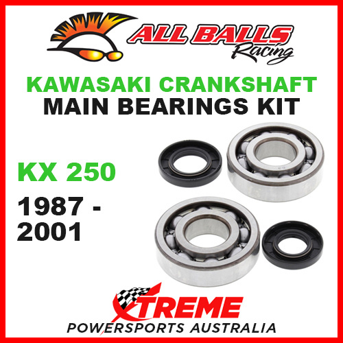 All Balls 24-1010 Kawasaki KX250 KX 250 1987-2001 Crankshaft Main Bearings MX