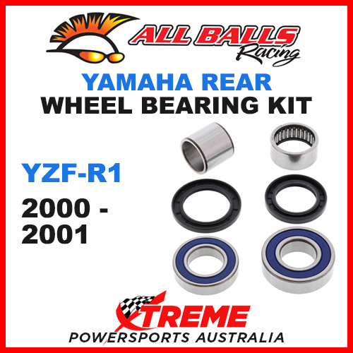 All Balls 25-1473 Yamaha YZF-R1 2000-2001 Rear Wheel Bearing Kit