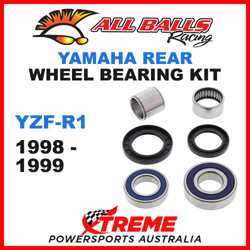 All Balls 25-1475 Yamaha YZF-R1 1998-1999 Rear Wheel Bearing Kit