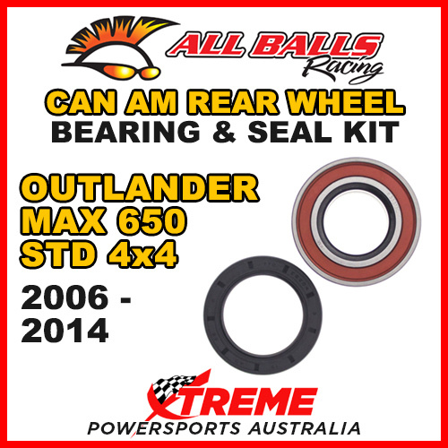 25-1516 ATV REAR WHEEL BEARING KIT CAN AM OUTLANDER MAX 650 STD 4X4 2006-2014