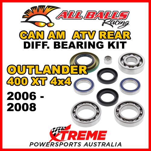 25-2068 Can Am Outlander 400 XT 4x4 2006-2008 ATV Rear Differential Bearing Kit