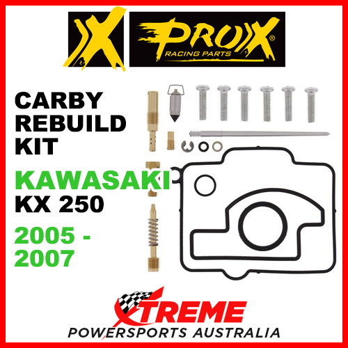 Pro-X Kawasaki KX250 KX 250 2005-2007 Carburetor Rebuild Kit 44.55.10134