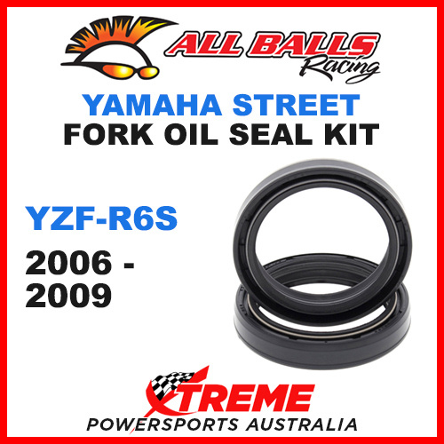 All Balls 55-123 Yamaha YZF-R6S 600cc 2006-2009 Fork Oil Seal Kit 43x55x9.5/10