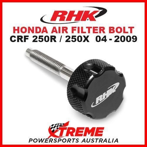 RHK MX BLACK AIR FILTER BOLT MOTO HONDA CRF250R CRF250X CRF 250R 250X 04-2009
