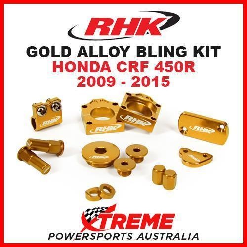 RHK MX GOLD ALLOY BLING KIT HONDA CRF450R CRF 450R 2009-2015 DIRT BIKE MOTOCROSS