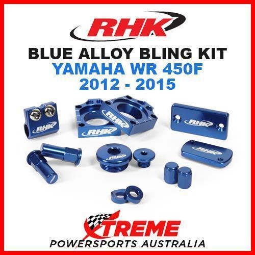 RHK MX BLUE ALLOY BLING KIT YAMAHA WR450F WR 450F WRF450 2012-2015 DIRT BIKE