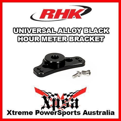 RHK UNIVERSAL BILLET ALLOY HOUR METER BRACKET ANODIZED BLACK DIRT BIKE MX