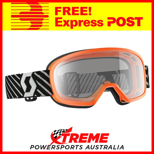 Scott Orange Buzz MX Goggles With Clear Lens Motocross Dirt Bike