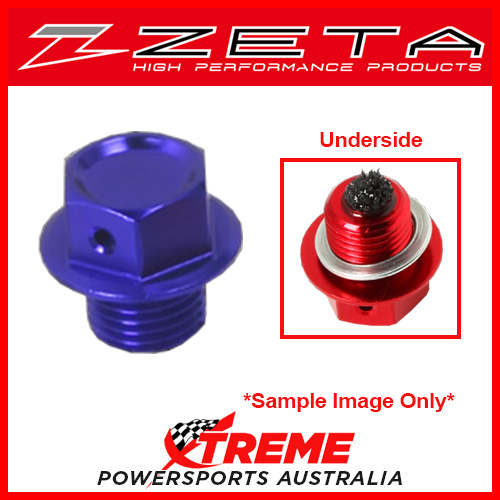 Blue Magnetic Drain Bolt M10X15-P1.25 Yamaha WR450F 2004-2011, Zeta ZE58-1222