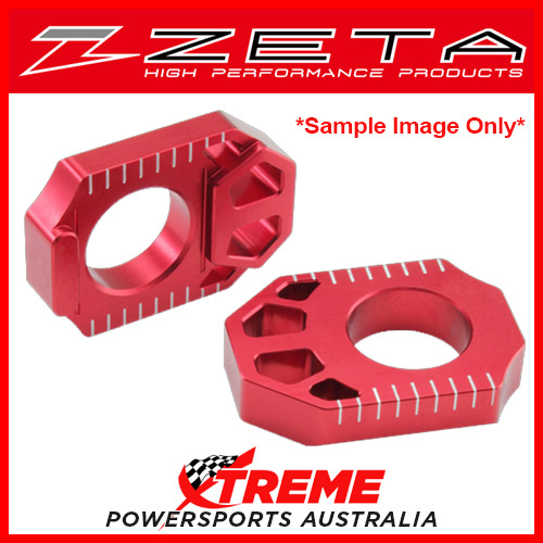 Zeta Red Rear Axle Block Set for Suzuki RMZ450 2005-2019