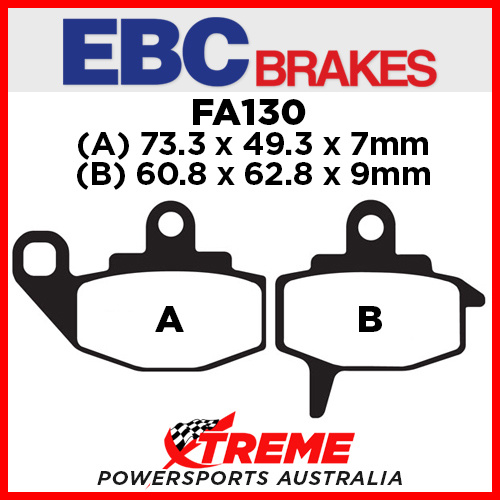 Kawasaki KX 250 E1/F1 87-88 EBC Organic Carbon Front Brake Pads, FA130TT