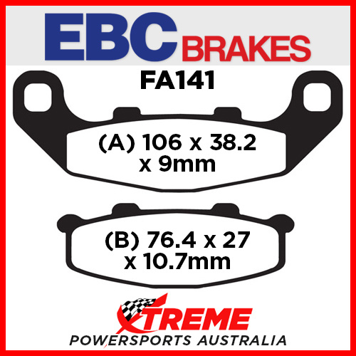 Kawasaki GPX 250 R 87 EBC Organic Rear Brake Pads, FA141