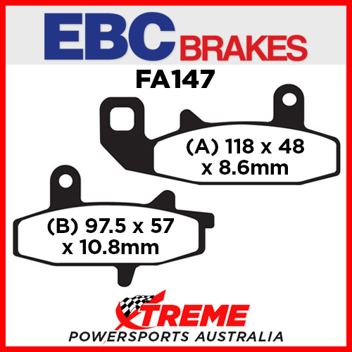 For Suzuki DR 650 RSEM/RSEN/RSEP 91-93 EBC Organic Front Brake Pads, FA147