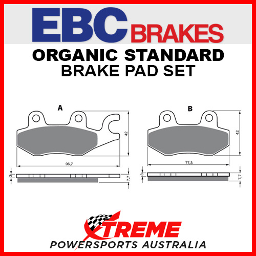 EBC Triumph 1000 Daytona 1991-1995 Organic Rear Brake Pad FA215