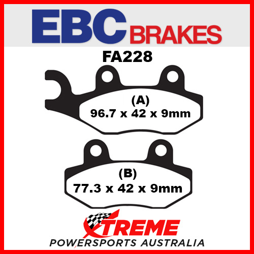 Kymco Agility RS 125 10-15 EBC Front HH Sintered Brake Pads, FA228HH