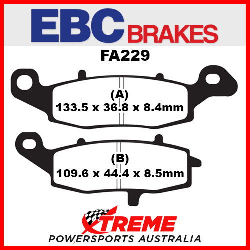 For Suzuki DL 1000 V-Strom 02-10 EBC Front Left HH Sintered Brake Pads, FA229HH