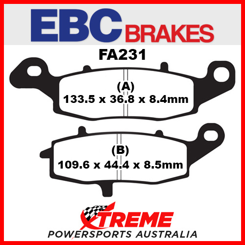 For Suzuki GSF 600 Naked Bandit 00-04 EBC Front Right Organic Brake Pads, FA231