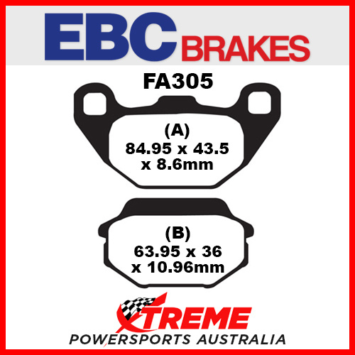 Kymco Like 125 2009 EBC Sintered Copper Front Brake Pads, FA305R