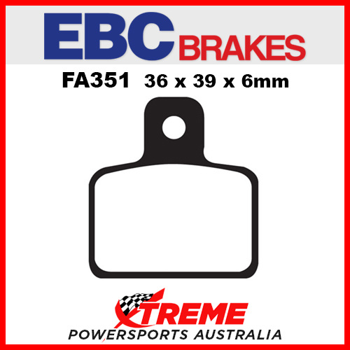 Sherco Trials 1.25 2T 06-12 EBC Organic Carbon Rear Brake Pads, FA351TT