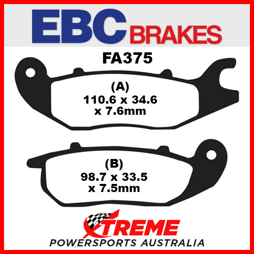 Honda MXS 125 D Grom 13-16 EBC Organic Front Brake Pads, FA375