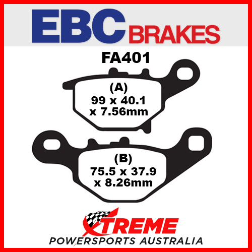 For Suzuki RM85 Small 17" wheel 05-15 EBC Organic Carbon Rear Brake Pads, FA401TT