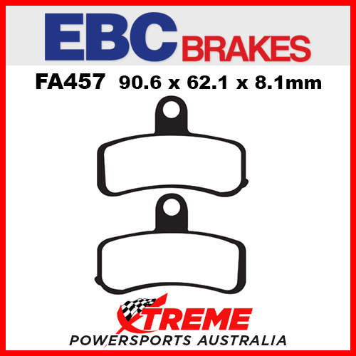 HD FXSTC Softail Custom 08-10 EBC Semi Sintered Chrome Front Brake Pads, FA457VLD