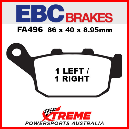 For Suzuki GW 250 13-15 EBC Organic Rear Brake Pads, FA496