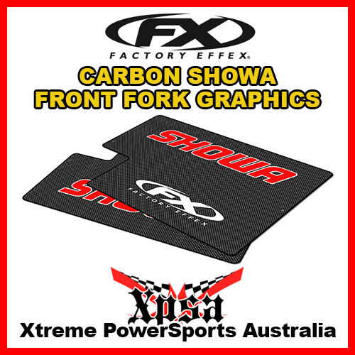 Factory Effex SHOWA Front Fork Wrap Shield Kit Pair Red Carbon Fiber 02-7010