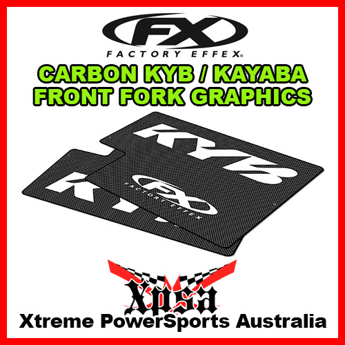 Factory Effex KAYABA KYB Front Fork Wrap Shield Kit Pair Carbon Fiber 10-38012