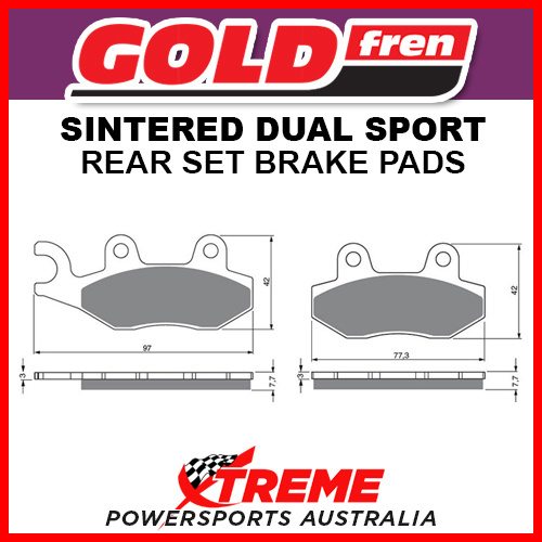 Goldfren For Suzuki DR250S 90-95 Sintered Dual Sport Front Brake Pad GF002-S3