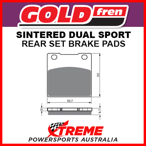Goldfren For Suzuki GS500E 1989-2014 Sintered Rear Brake Pad GF016-S3