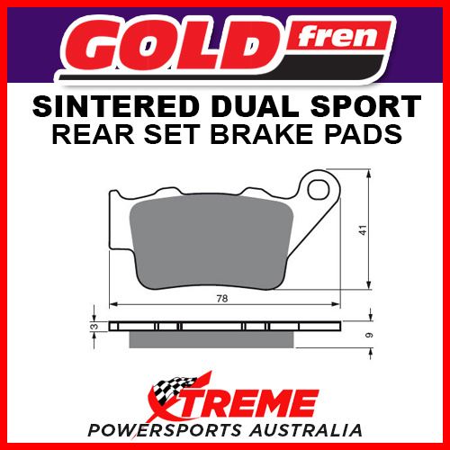 Goldfren Aprilia 1200 Caponord 2013-2014 Sintered Dual Sport Rear Brake Pads GF023-S3