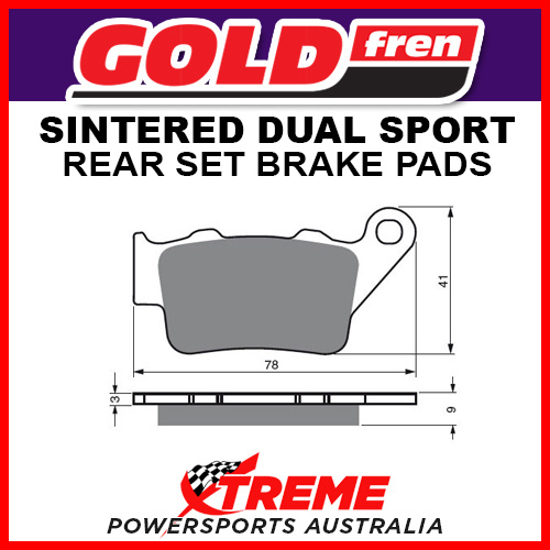 Goldfren Ducati 803 Scrambler Icon 2015-2017 Sintered Dual Sport Rear Brake Pads GF023-S3