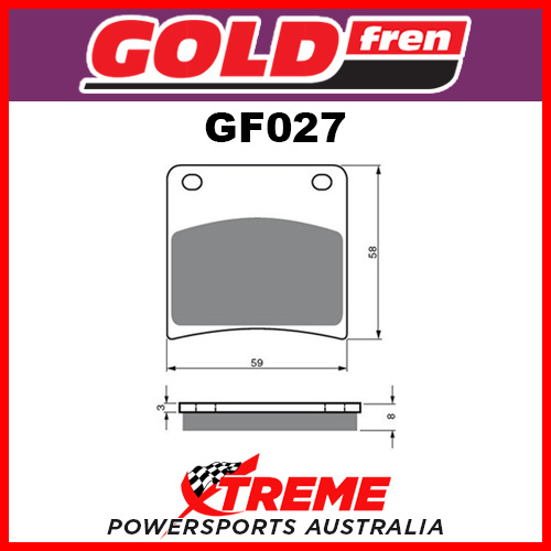 For Suzuki GW 250 L3 Inazuma 13 Goldfren Sinter Dual Sport Front Brake Pads GF027S3