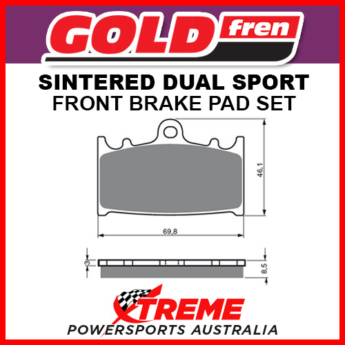 Goldfren For Suzuki GSX650F 2008-2016 Sintered Dual Sport Front Brake Pad GF032-S3