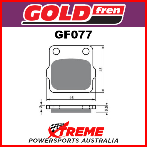 For Suzuki RM 125 H/J 87-88 Goldfren Sinter Off Road Rear Brake Pads GF077K5