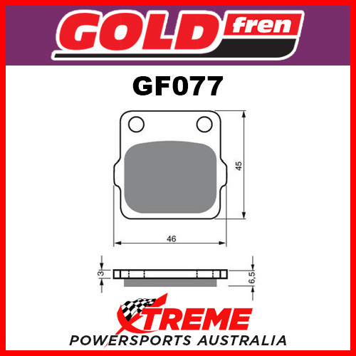 For Suzuki RM 125 J 1988 Goldfren Sintered Dual Sport Rear Brake Pad GF077S3