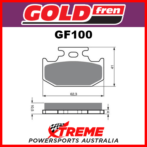 Yamaha TT 600 E 94-95 Goldfren Sintered Off Road Rear Brake Pad GF100K5