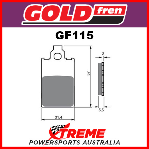 Aprilia AF1 futura 50 90-92 Goldfren Sinter Dual Sport Front Brake Pads GF115S3