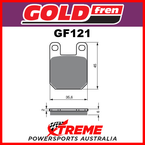 Aprilia 280 Climber 94-96 Goldfren Sintered Dual Sport Front Brake Pad GF121S3