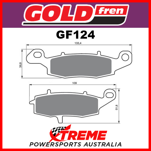 For Suzuki VL 1500 02-03 Goldfren Front Right Sintered Dual Sport Brake Pads GF124S3