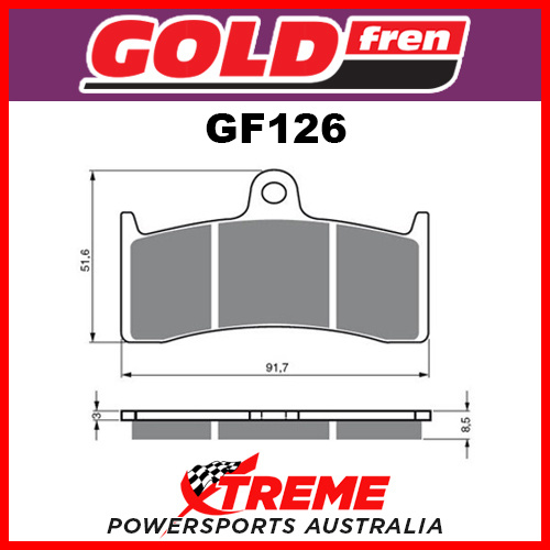 Buell M2 Cyclone 98-05 Goldfren Sintered Dual Sport Front Brake Pads GF126S3