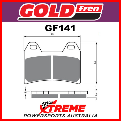 KTM Duke II 640 03-07 Goldfren Sintered Dual Sport Front Brake Pads GF141S3